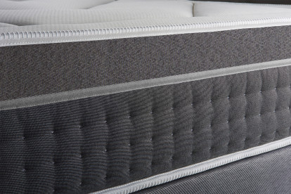 Ensemble Matelas Sommier 160x200 cm - Sommier Gris (en kit) - Trente