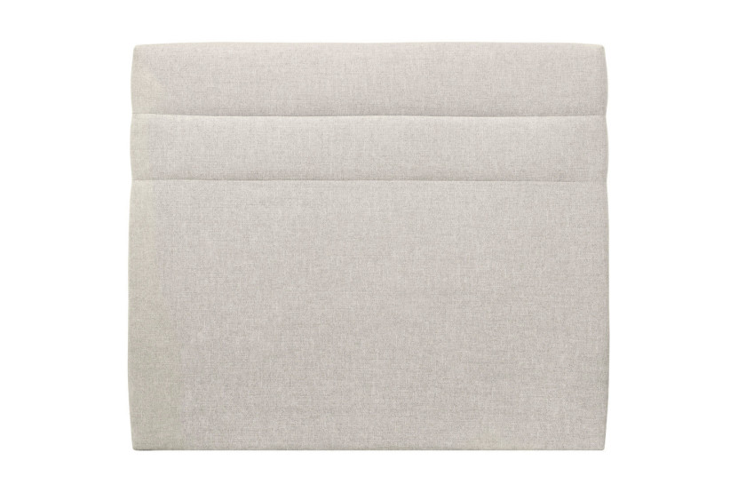 Tête de lit 150 cm Lignes - Tissu Toile Natté Beige Clair