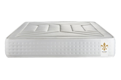 Pack lit complet 200x200 cm - Matelas + 2 Sommiers Gris + 2 oreillers + Couette - Vingt-Quatre