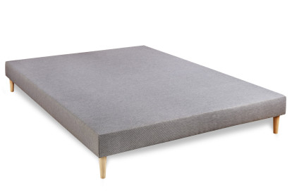 Ensemble Matelas Sommier 140x200 cm - Sommier Gris (déjà monté) - Vingt-Quatre