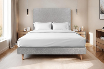 Sommier Tapissier 150x190 cm - H29 cm - Bouclette - Gris