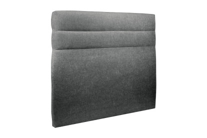 Tête de lit 140 cm Lignes - Tissu Toile Natté Gris Anthracite