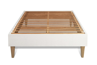 Ensemble Matelas Sommier 90x200 cm - Sommier Blanc (en kit) - Vingt-Quatre PLUS