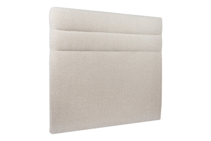 Tête de lit 140 cm Lignes - Tissu Bouclette Beige Clair