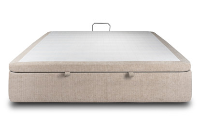 Sommier Coffre 140x200 cm - Toile nattée  - Beige brun