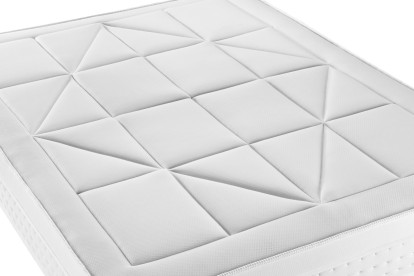 Ensemble Matelas Sommier 140x200 cm - Sommier Blanc (déjà monté) - Vingt-Huit