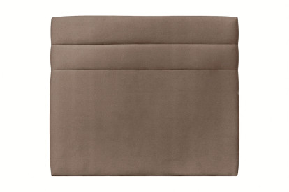 Tête de lit 135 cm Lignes - Tissu Velours Taupe