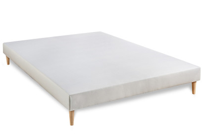 Ensemble Matelas Sommier 160x200 cm - Sommier Blanc (déjà monté) - Trente