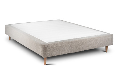 Sommier Tapissier 160x200 cm - H35 cm - Bouclette - Beige clair