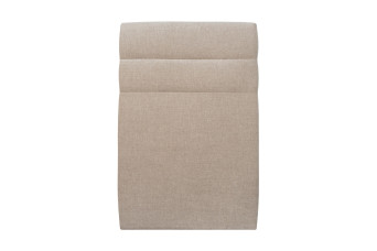 Tête de lit 90 cm Lignes - Tissu Toile Natté Beige Brun