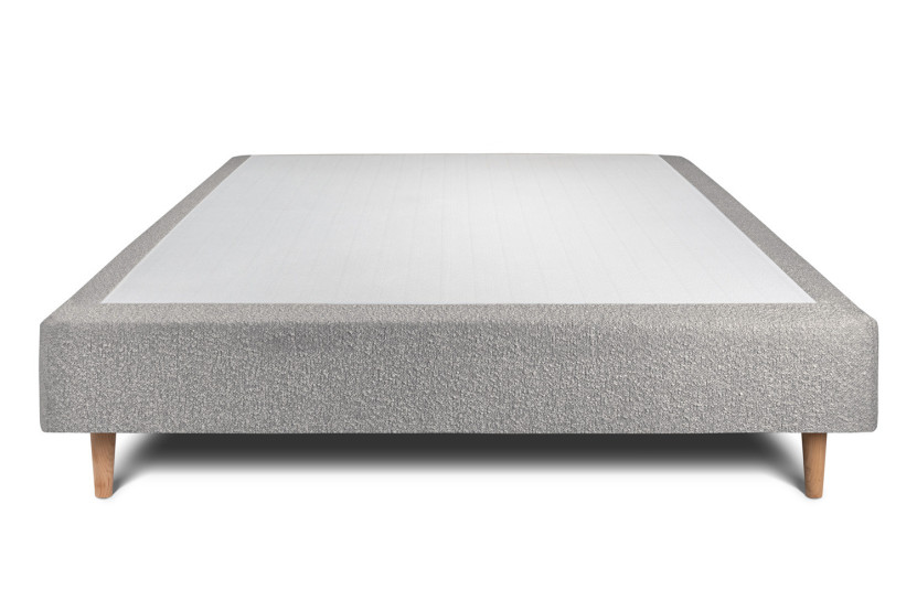 Sommier Tapissier 150x200 cm - H35 cm - Bouclette - Gris