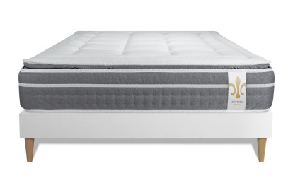 Ensemble Matelas Sommier 140x200 cm - Sommier Blanc (déjà monté) - Trente PLUS