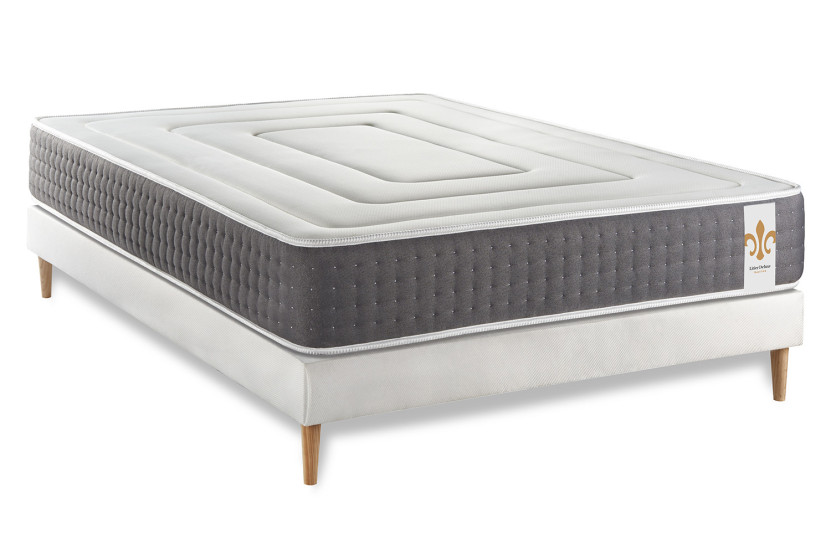 Ensemble Matelas Sommier 140x200 cm - Sommier Blanc (déjà monté) - Vingt-Six