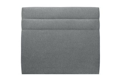 Tête de lit 140 cm Lignes - Tissu Toile Natté Gris Anthracite