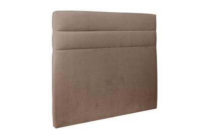 Tête de lit 135 cm Lignes - Tissu Velours Taupe