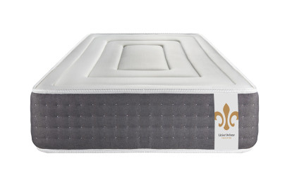 Ensemble Matelas Sommier 90x190 cm - Sommier Gris (en kit) - Vingt-Six