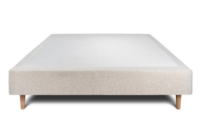 Sommier Tapissier 150x190 cm - H35 cm - Bouclette - Beige clair