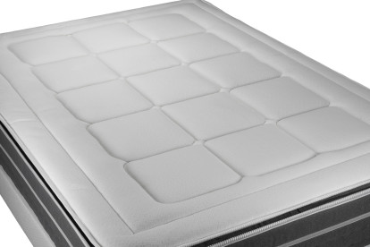Ensemble Matelas Sommier 140x200 cm - Sommier Gris (déjà monté) - Trente PLUS