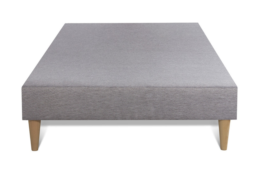Ensemble Matelas Sommier 90x190 cm - Sommier Gris (déjà monté) - Vingt-Huit PLUS