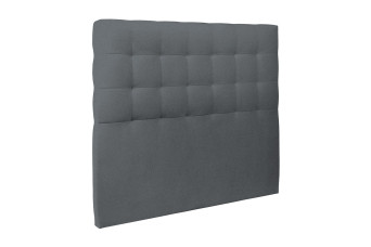Tête de lit 140 cm Capitonnée - Tissu Velours Gris Anthracite