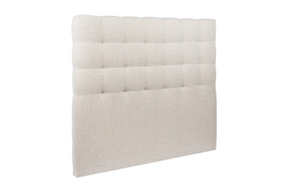 Tête de lit 180 cm Capitonnée - Tissu Bouclette Beige Clair