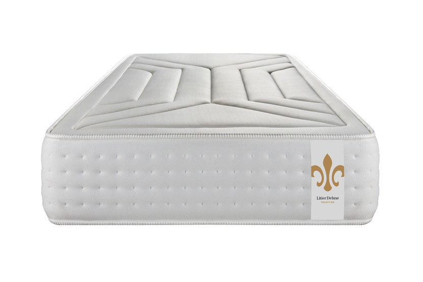 Ensemble Matelas Sommier 90x200 cm - Sommier Blanc (en kit) - Vingt-Quatre