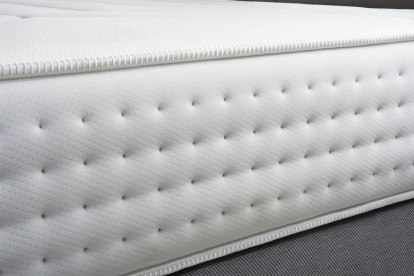 Ensemble Matelas Sommier 90x200 cm - Sommier Blanc (en kit) - Vingt-Quatre