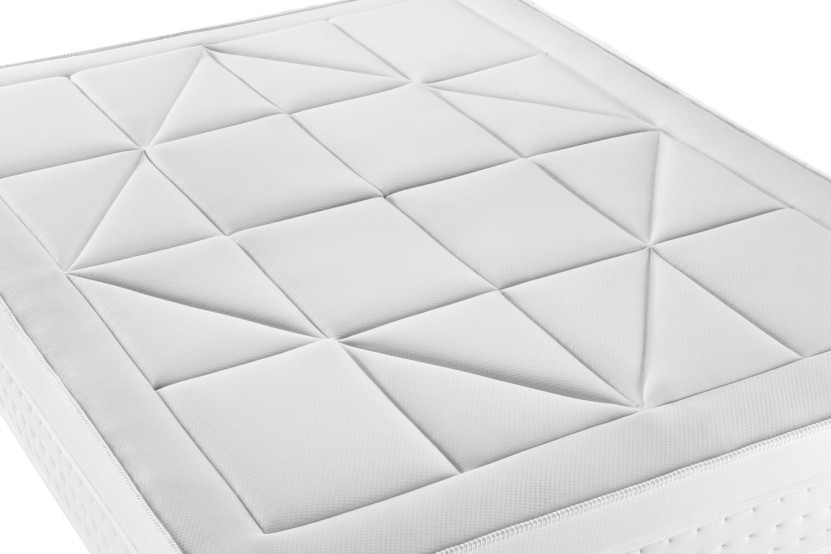 Ensemble Matelas Sommier 140x190 cm - Sommier Gris (déjà monté) - Vingt-Huit