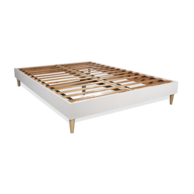 Ensemble Matelas Sommier 200x200 cm - Sommier Blanc (en kit) - Trente PLUS