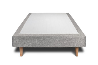 Sommier Tapissier 90x190 cm - H29 cm - Bouclette - Gris