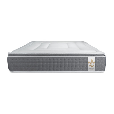 Ensemble Matelas Sommier 160x200 cm - 2 Sommiers Gris - Vingt-Six PLUS