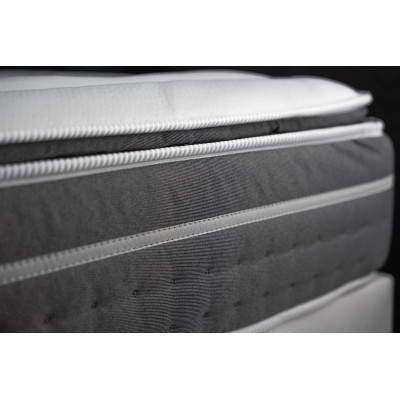 Pack lit complet 140x190 cm - Matelas + Sommier Blanc (en kit) + 2 oreillers + Couette - Trente PLUS