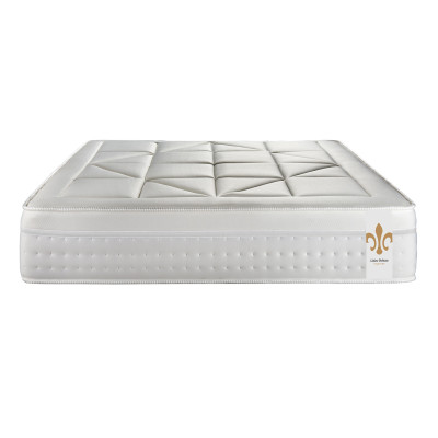 Pack lit complet 140x190 cm - Matelas + Sommier Blanc (en kit) + 2 oreillers + Couette - Vingt-Huit