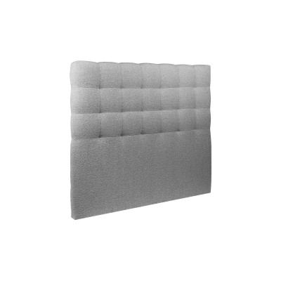 Tête de lit 200 cm Capitonnée - Tissu Bouclette Gris