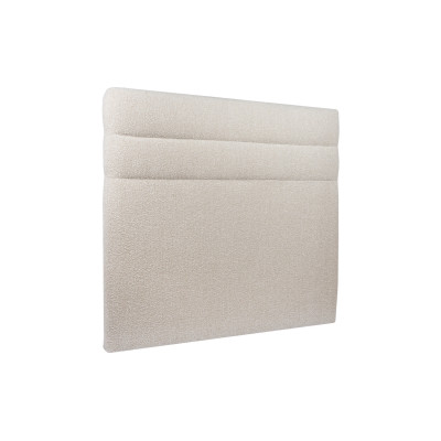 Tête de lit 160 cm Lignes - Tissu Bouclette Beige Clair