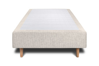 Sommier Tapissier 90x190 cm - H35 cm - Toile nattée - Beige clair