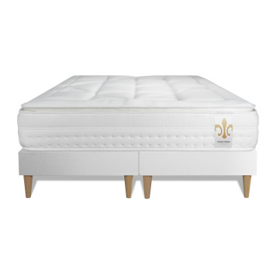 Ensemble Matelas Sommier 180x200 cm - 2 Sommiers Blanc - Vingt-Huit PLUS