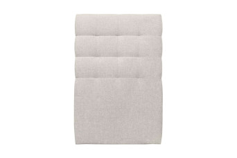 Tête de lit 90 cm Capitonnée - Tissu Toile Natté Beige Clair