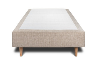 Sommier Tapissier 80x200 cm - H35 cm - Toile nattée - Beige brun