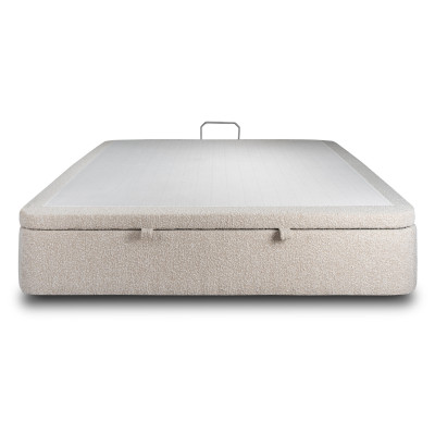 Sommier Coffre 140x200 cm - Bouclette - Beige clair