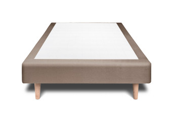 Sommier Tapissier 100x200 cm - H29 cm - Velours - Taupe