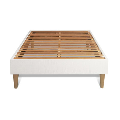 Ensemble Matelas Sommier 90x200 cm - Sommier Blanc (en kit) - Vingt-Six