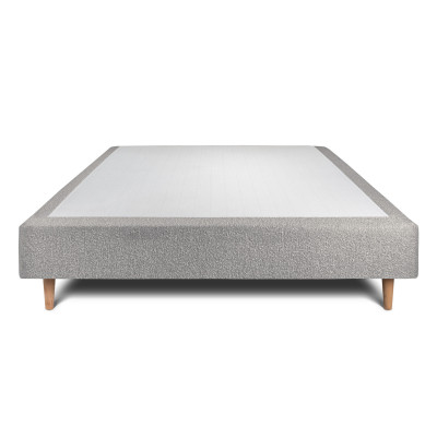 Sommier Tapissier 150x190 cm - H35 cm - Bouclette - Gris