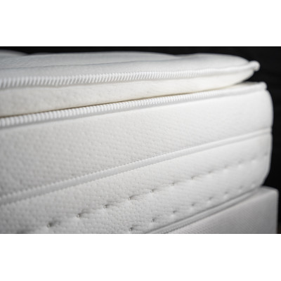 Ensemble Matelas Sommier 90x190 cm - Sommier Gris (en kit) - Vingt-Huit PLUS