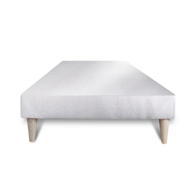 Ensemble Matelas Sommier 90x190 cm - Sommier Blanc (déjà monté) - Vingt-Six PLUS