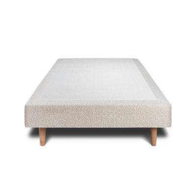 Sommier Tapissier 100x200 cm - H29 cm - Bouclette - Beige clair