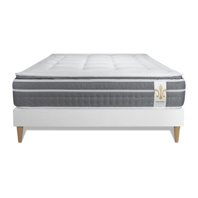 Ensemble Matelas Sommier 180x200 cm - Sommier Blanc (en kit) - Trente PLUS
