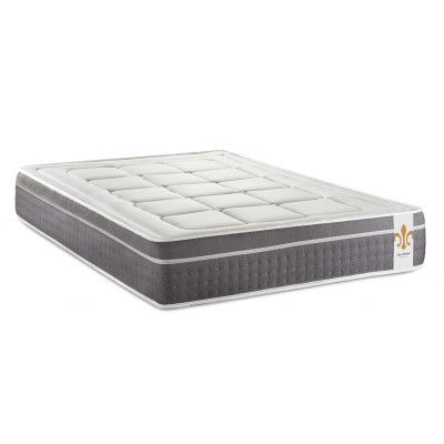Ensemble Matelas Sommier 160x200 cm - Sommier Blanc (déjà monté) - Trente
