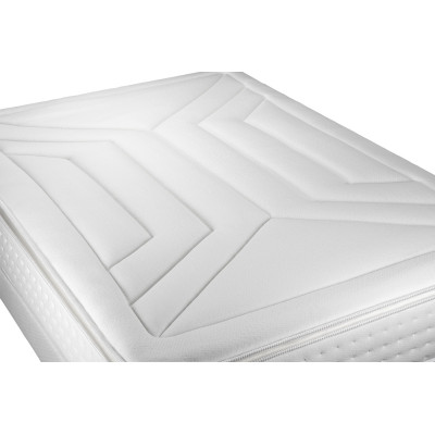 Ensemble Matelas Sommier 140x200 cm - Sommier Blanc (déjà monté) - Vingt-Quatre PLUS