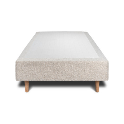Sommier Tapissier 90x200 cm - H35 cm - Bouclette - Beige clair